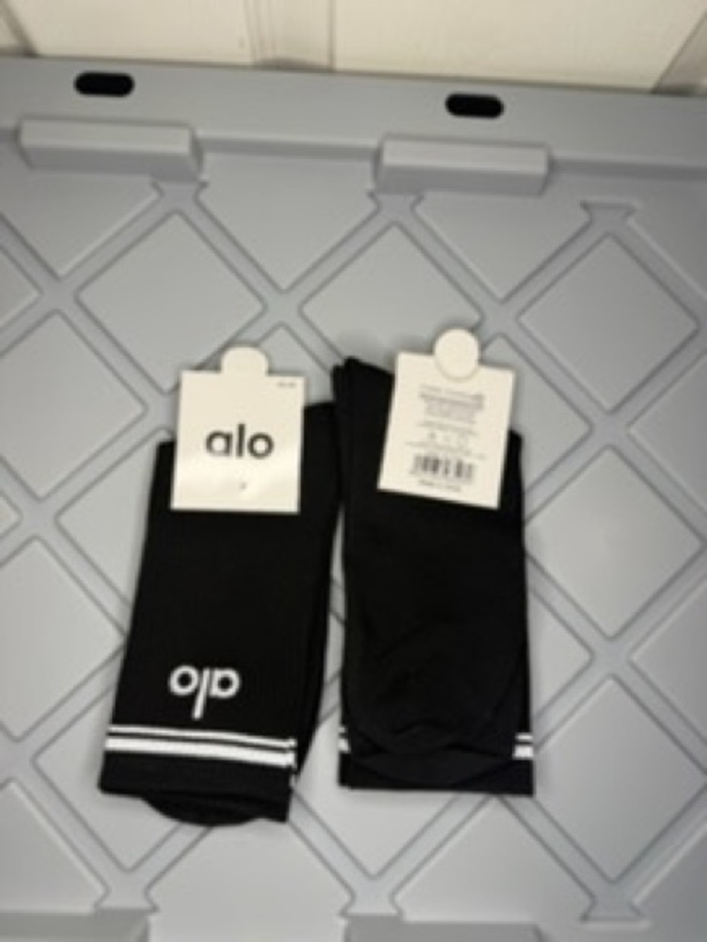 Calvin Klein Black Athletic Socks with White Stripes